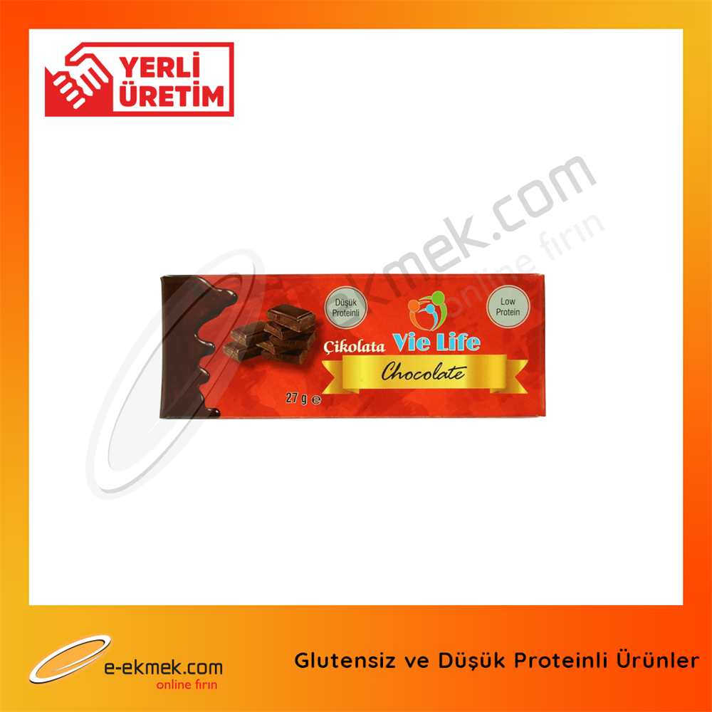Vie Life Glutensiz Düsük Proteinli Tablet Çikolata 100 gr